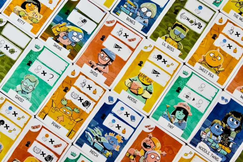 The children of Fort by Leder Games; just a small variety of available kid cards to play with