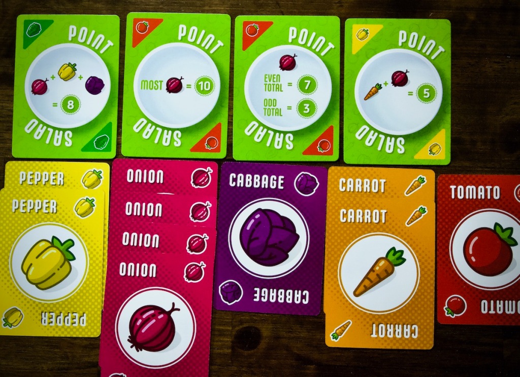 A player's vegetable collection that may score a lot of points, Point Salad by AEG, Flatout Games