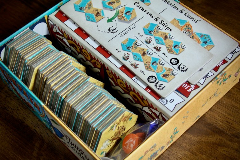 Land vs. Sea by Good Games Publishing - box insert with components nestled inside