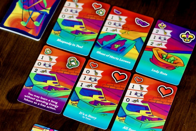 The Song Market featuring a variety of jazz songs to play in Big Easy Busking by Good Giraffe Games