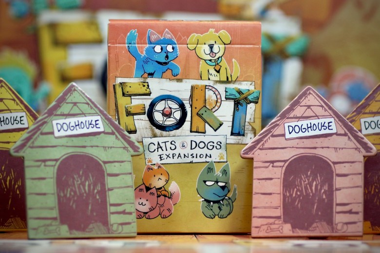 Box Art and Doghouses in Fort: Cats & Dogs Expansion by Leder Games