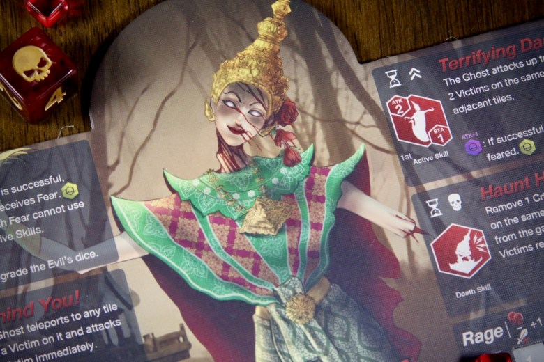 The Ghost in Victim the Cursed Forest is illustrated to be very creepy and spooky