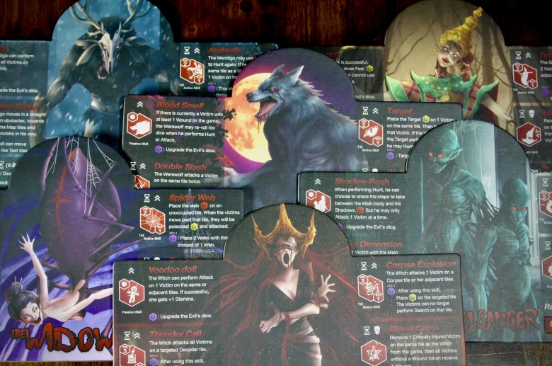 The lineup of Evil playable characters in Victim the Cursed Forest