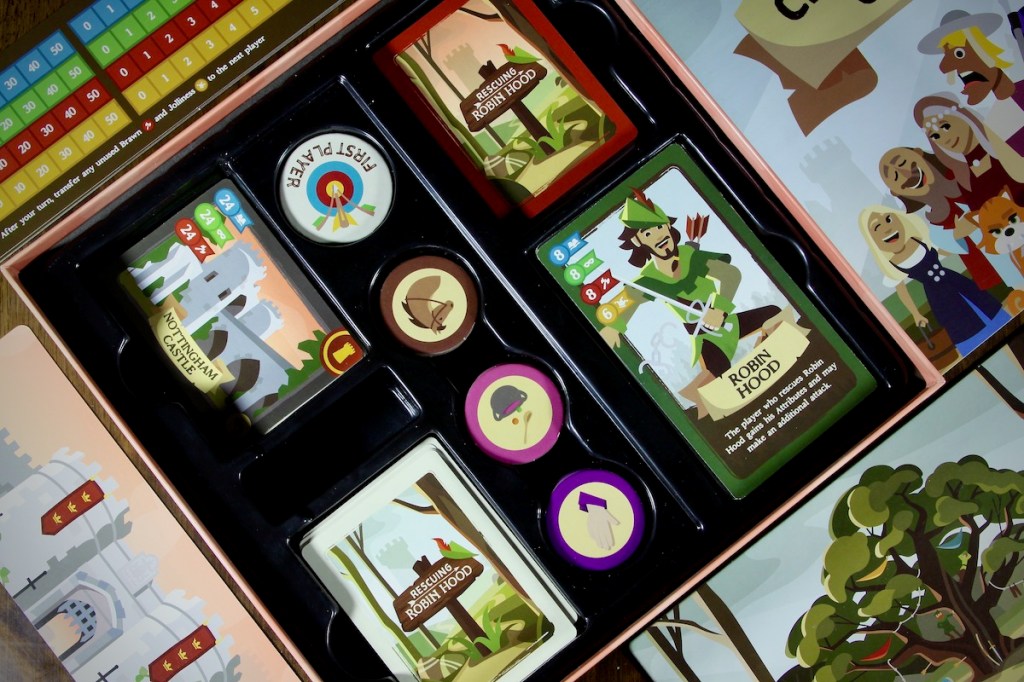 Box insert for Rescuing Robin Hood by Castillo Games