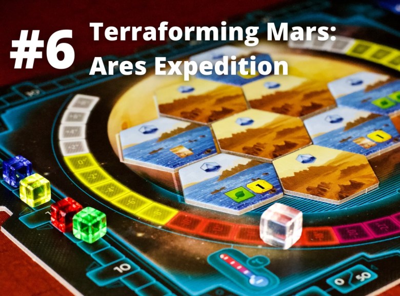 Terraforming Mars Ares Expedition main board and tracking cubes