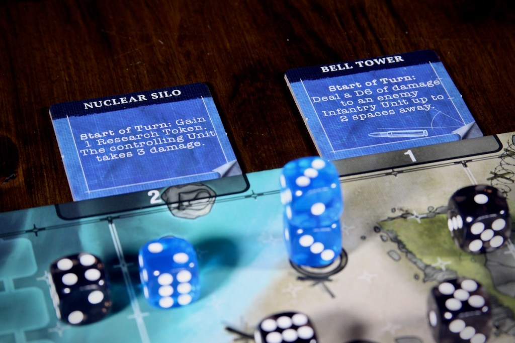 Dice Command Board Game Facility Tiles