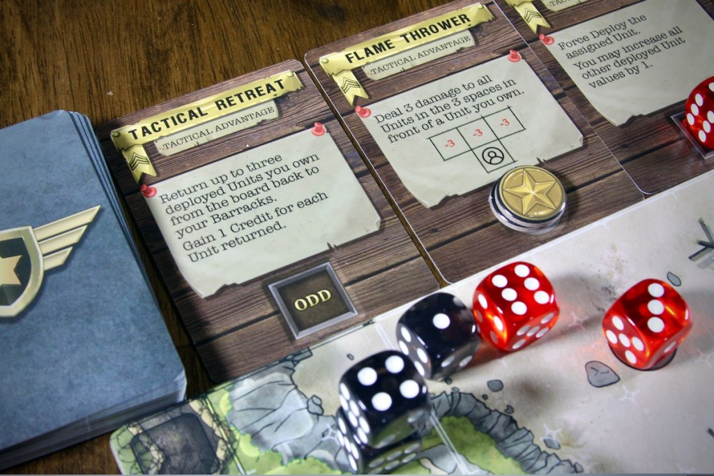 Dice Command Board Game Tactical Advantage Cards