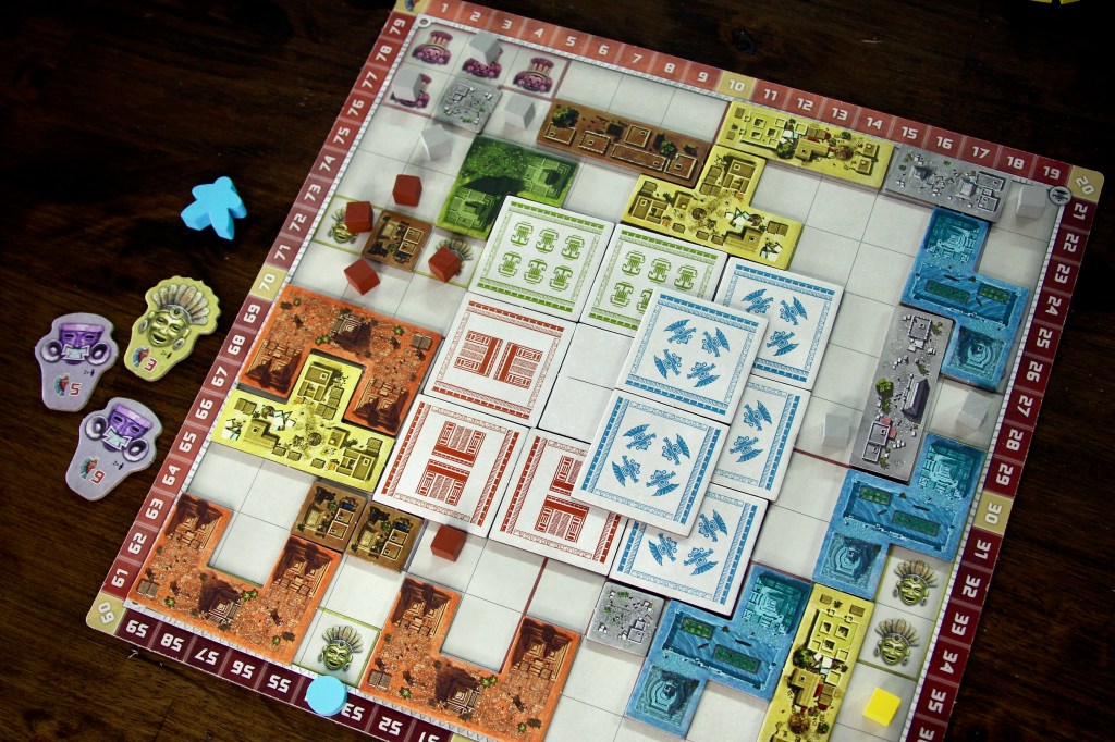 Architect meeple in Founders of Teotihuacan circling around the player board