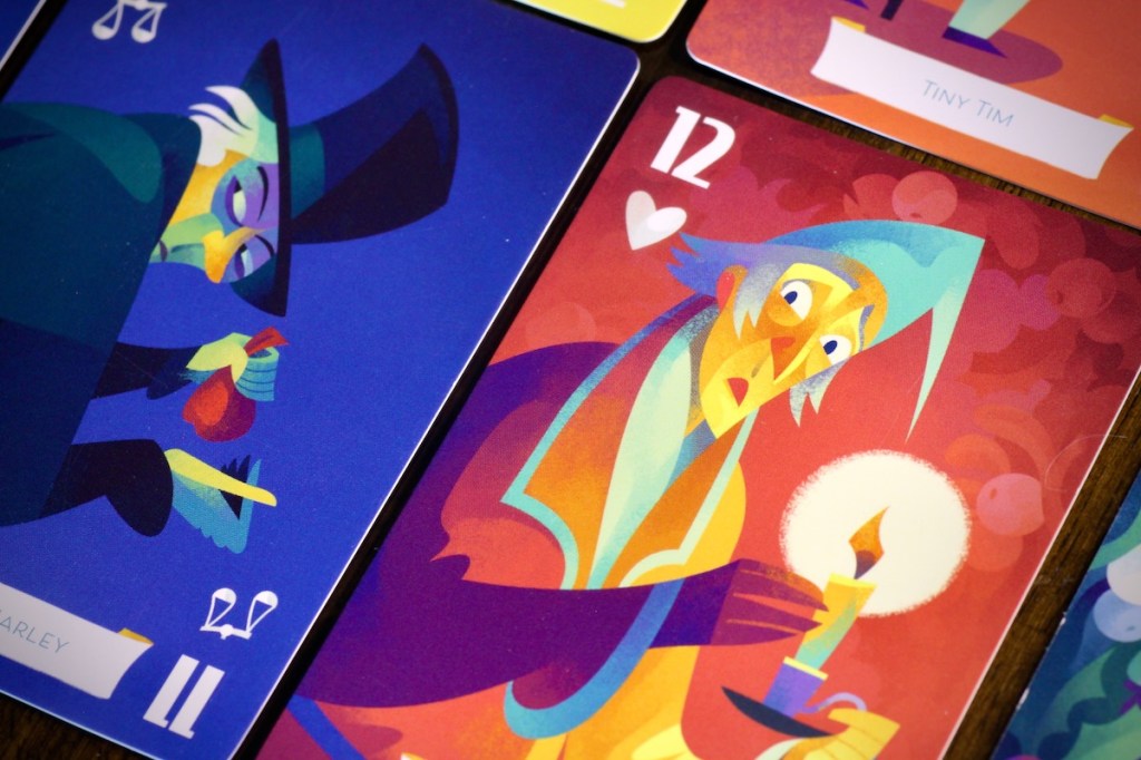 Ebenezer Scrooge card in Ghosts of Christmas