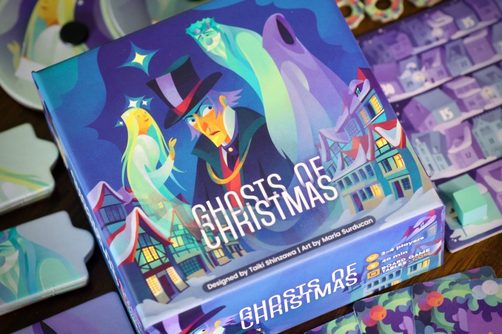 Ghosts of Christmas Card Game Box and Components