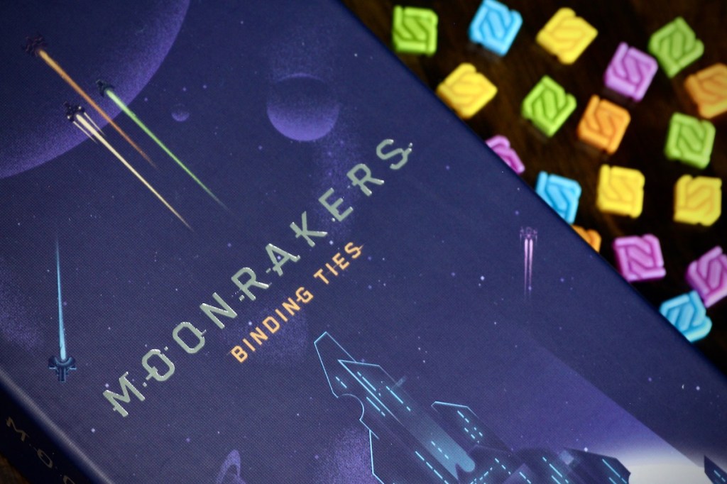 Moonrakers: Binding Ties box cover and reputation tokens