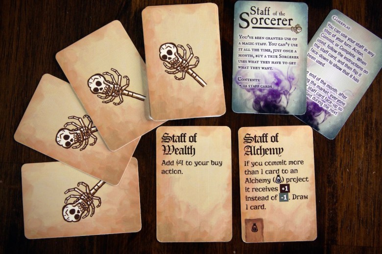 Studies in Sorcery Card Game has a mini expansion called Staff of the Sorcerer